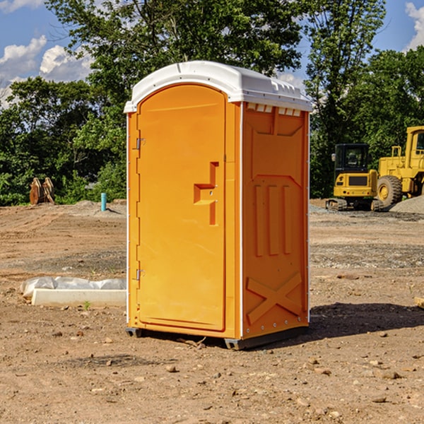 can i customize the exterior of the porta potties with my event logo or branding in Palermo ND